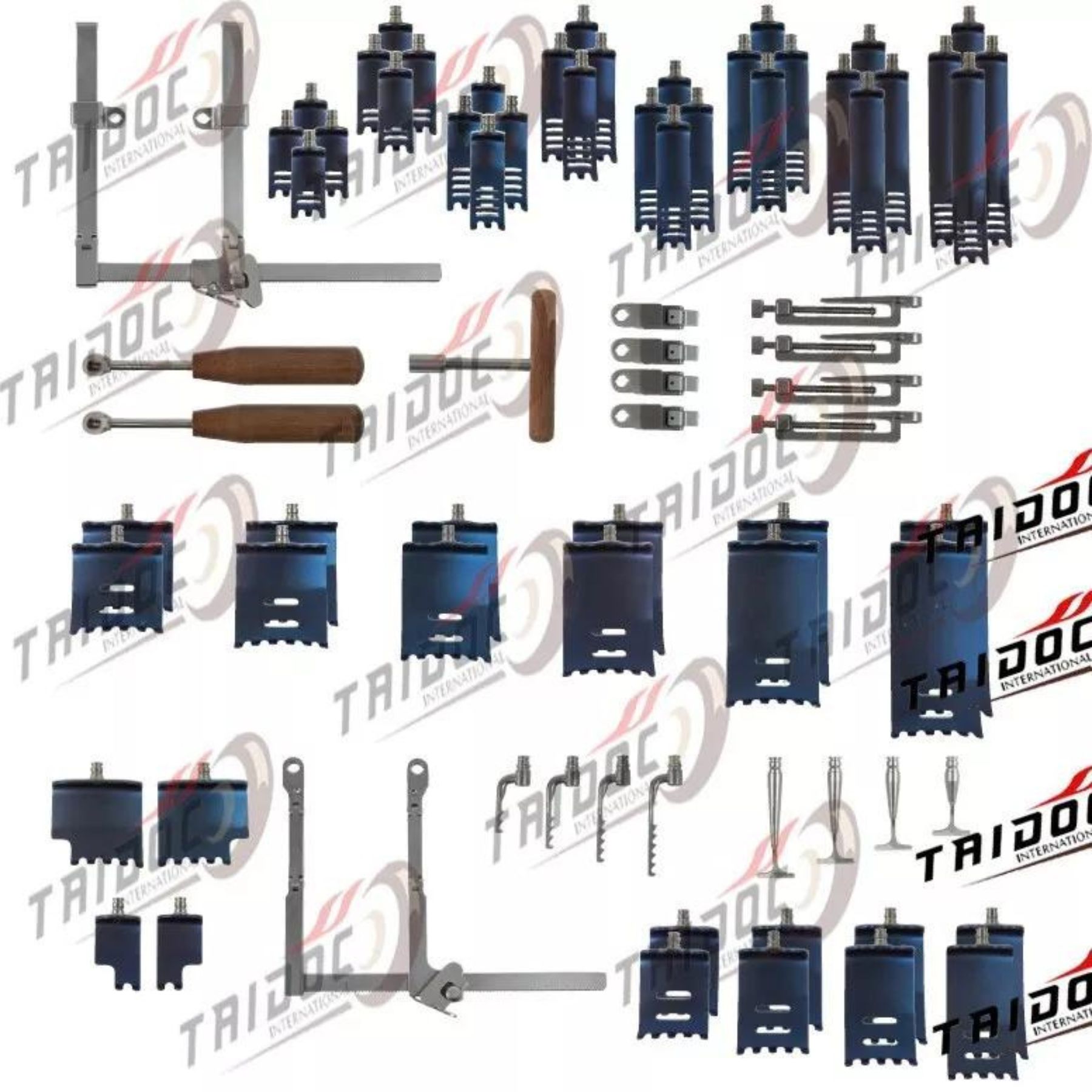 Trac Lumbar Retractor Complete Set Spine Titanium Blade Instruments