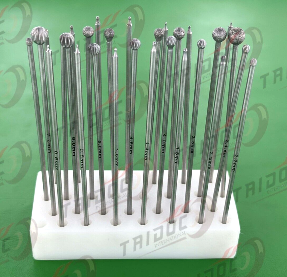 Burs Diamond & Burrs Tungsten Carbide Set Of 29Pcs ENT Instruments